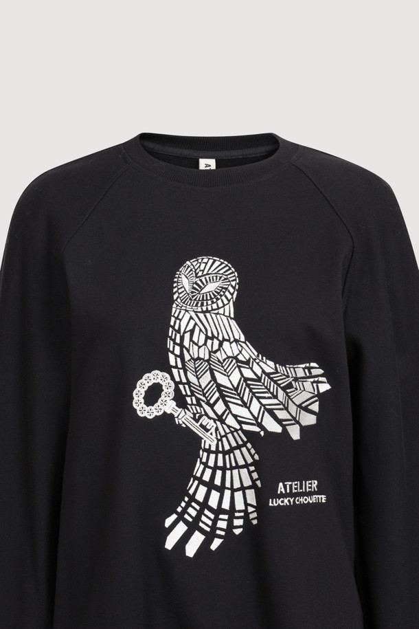 LUCKY CHOUETTE - 스웻셔츠 - [Atelier] Chouette Point Sweatshirt (black)