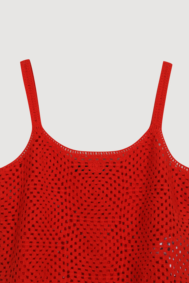 LUCKY CHOUETTE - 티셔츠 - Logo Crochet Sleeveless Top
