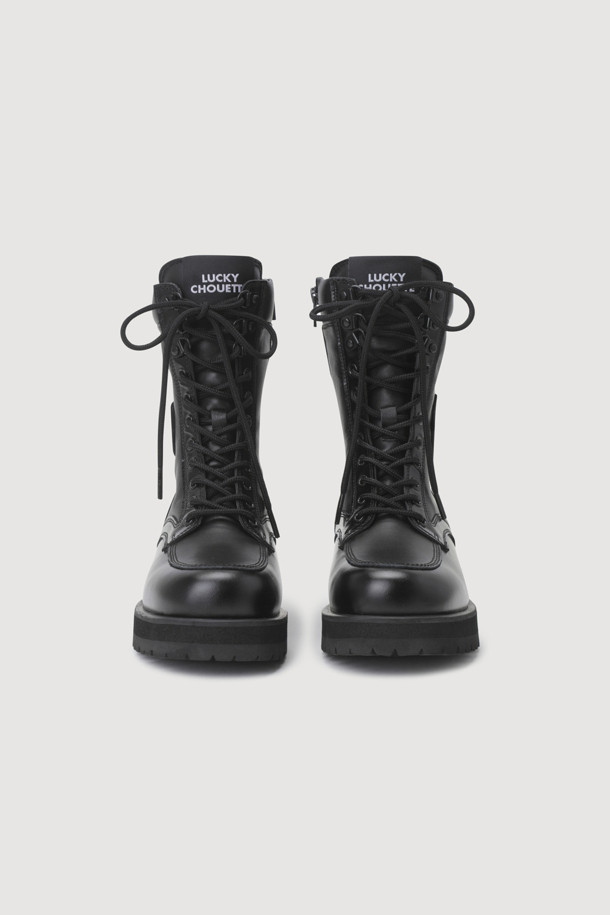 LUCKY CHOUETTE - 부츠/워커 - Emblem Lace-up Walker (black)