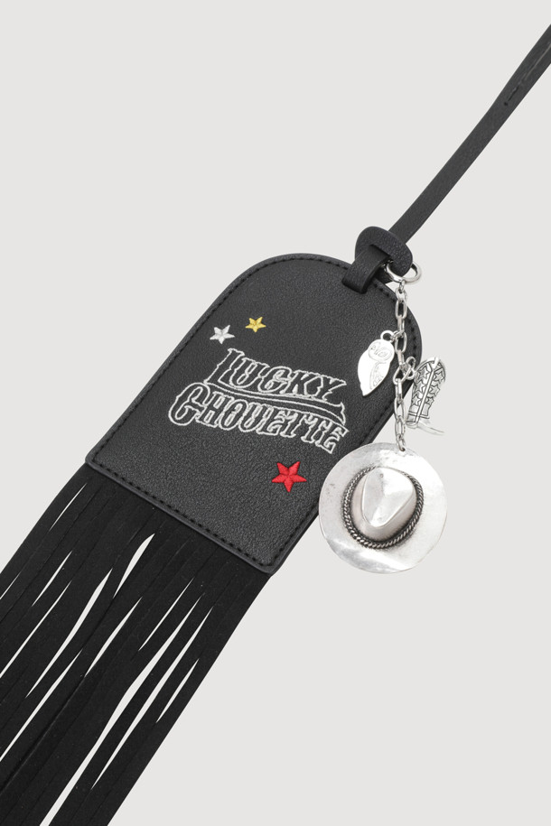 LUCKY CHOUETTE - 키링/참 - [Atelier] Fringe Charm Decoration (black)