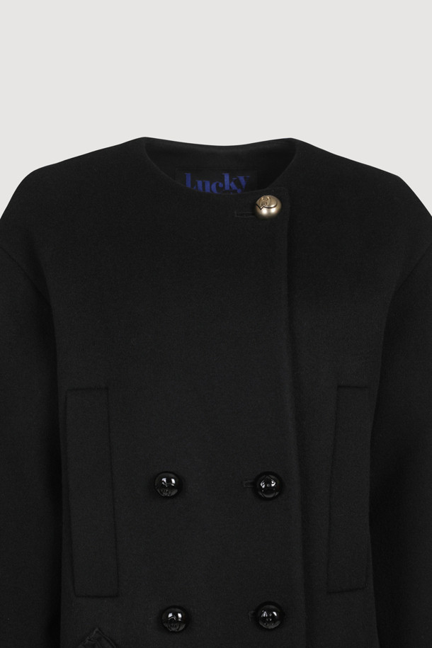 LUCKY CHOUETTE - 코트 - Pleats Panel Double Button Coat