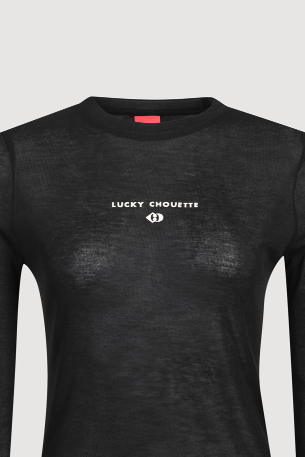 LUCKY CHOUETTE - 티셔츠 - Logo Sheer T-shirt