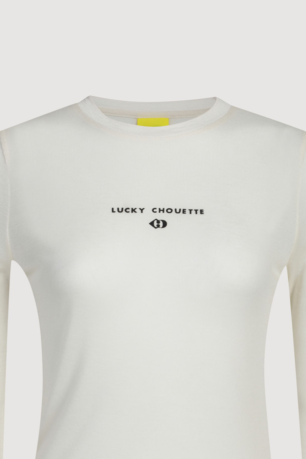 LUCKY CHOUETTE - 티셔츠 - Logo Sheer T-shirt