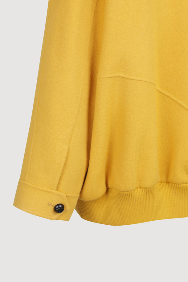 LUCKY CHOUETTE - 코트 - [Handmade] Collar Jumper Type Coat (mustard)