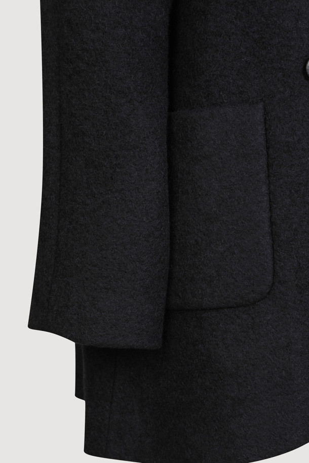 LUCKY CHOUETTE - 코트 - [Atelier] Muffler A-Line Coat (dark navy)