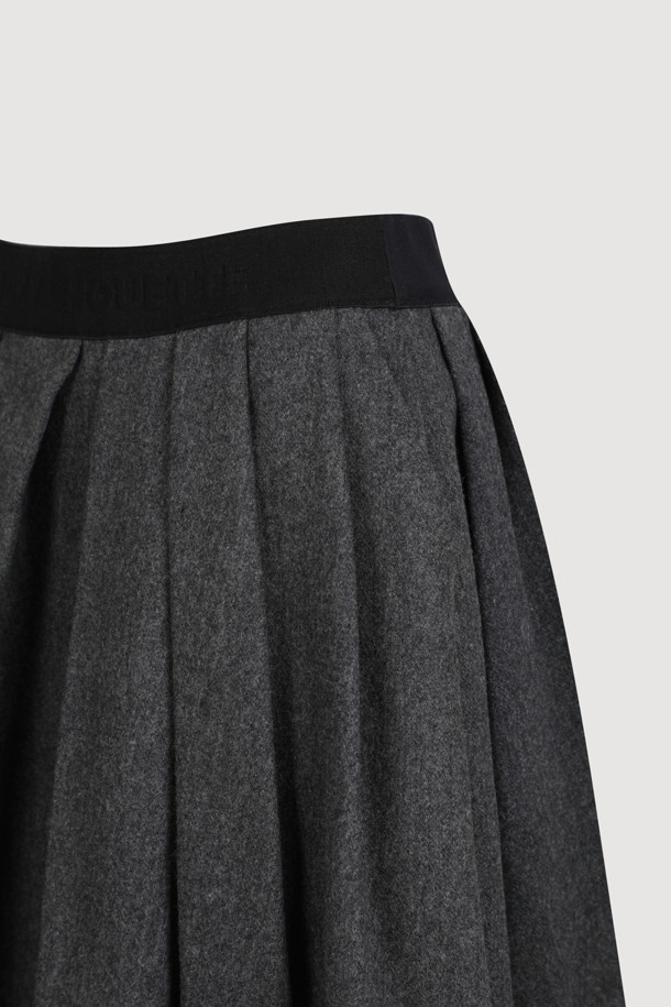 LUCKY CHOUETTE - 롱스커트 - [Atelier] Embroidered Point Banding Flare Skirt