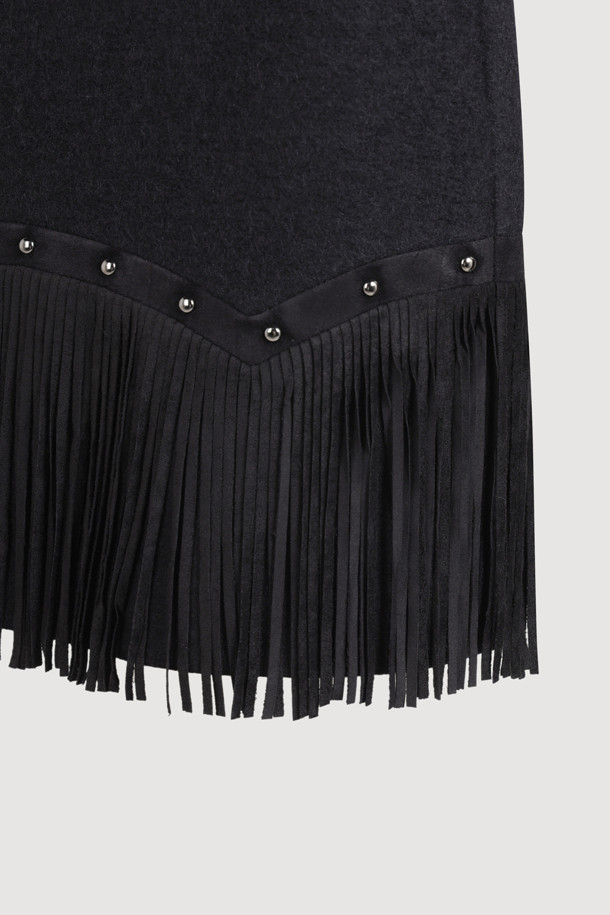 LUCKY CHOUETTE - 미니스커트 - [Atelier] Tassel Point Mini Skirt (black)