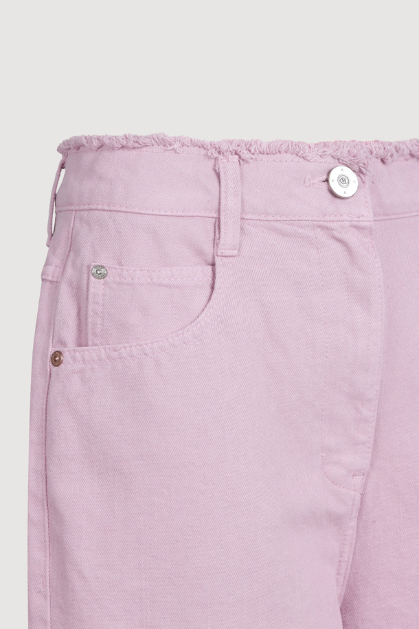 LUCKY CHOUETTE - 롱/미디팬츠 - [Atelier] Denim Wide Pants (pink)