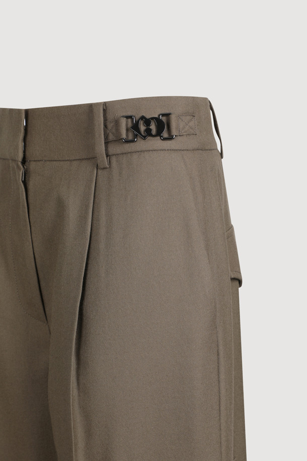 LUCKY CHOUETTE - 롱/미디팬츠 - [Atelier] Out Pocket Wool Baggy Pants (brown)