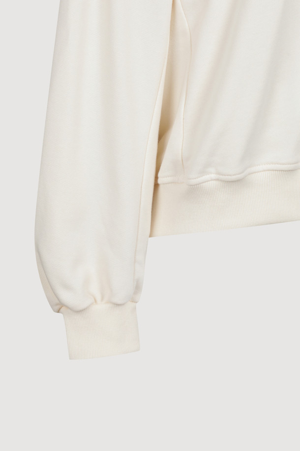 LUCKY CHOUETTE - 스웻셔츠 - [Atelier] Sleeve Volume Sweatshirt (ivory)