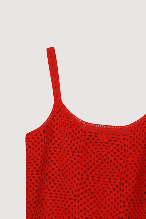 LUCKY CHOUETTE - 티셔츠 - Logo Crochet Sleeveless Top