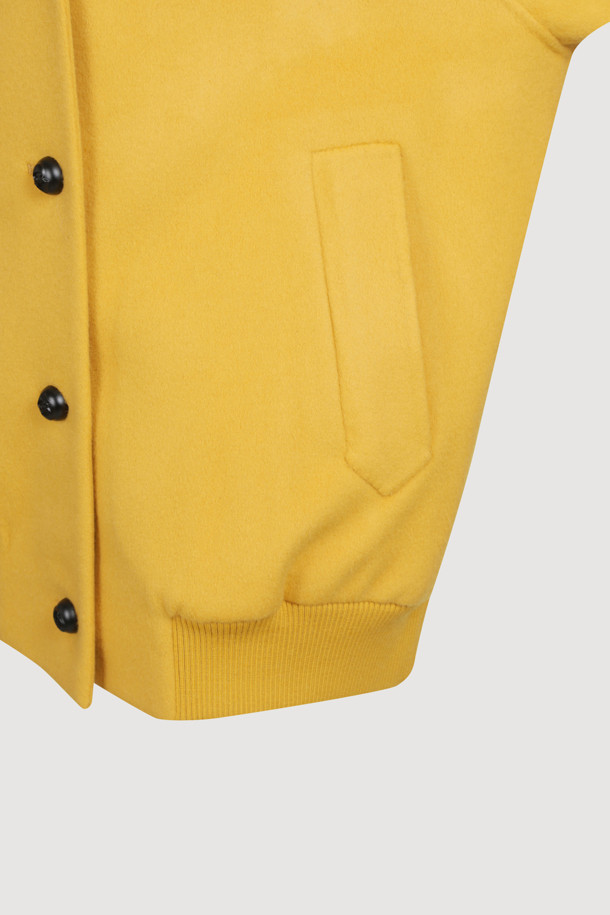 LUCKY CHOUETTE - 코트 - [Handmade] Collar Jumper Type Coat (mustard)