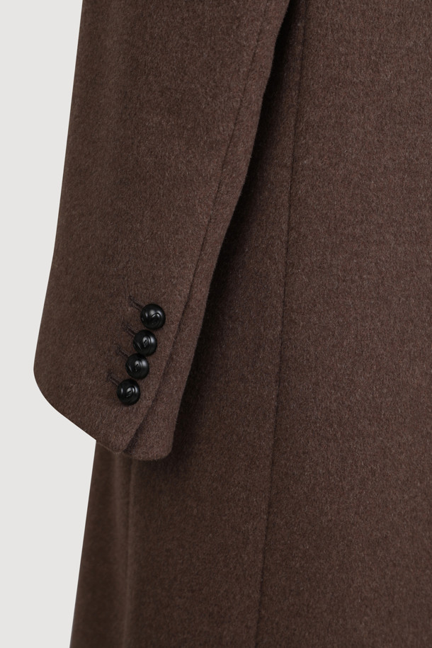 LUCKY CHOUETTE - 코트 - [Atelier] Double Long Coat (melange brown)