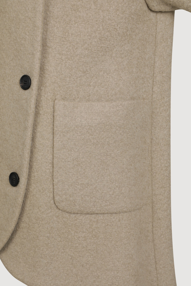 LUCKY CHOUETTE -  - [Atelier] Muffler A-Line Coat (beige)