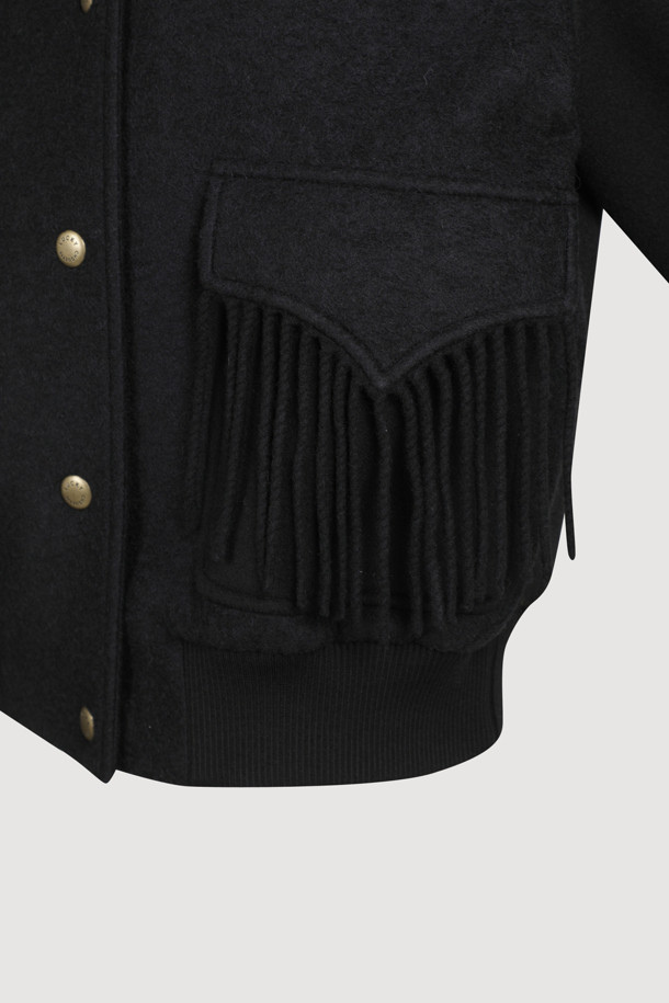 LUCKY CHOUETTE - 코트 - [Atelier] High-neck Jumper-type Coat (black)