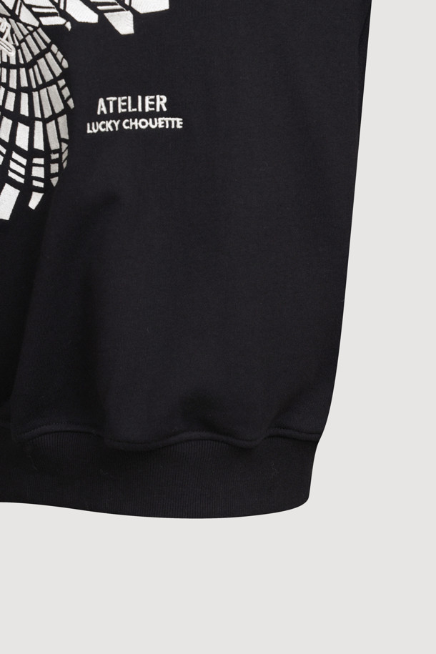 LUCKY CHOUETTE - 스웻셔츠 - [Atelier] Chouette Point Sweatshirt (black)