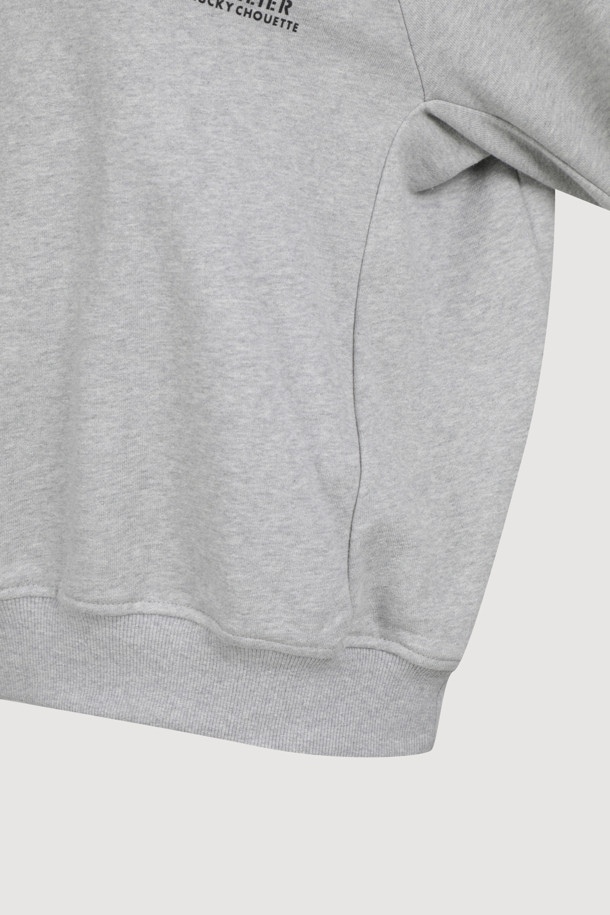 LUCKY CHOUETTE - 스웻셔츠 - [Atelier] Sleeve Volume Sweatshirt (melange grey)