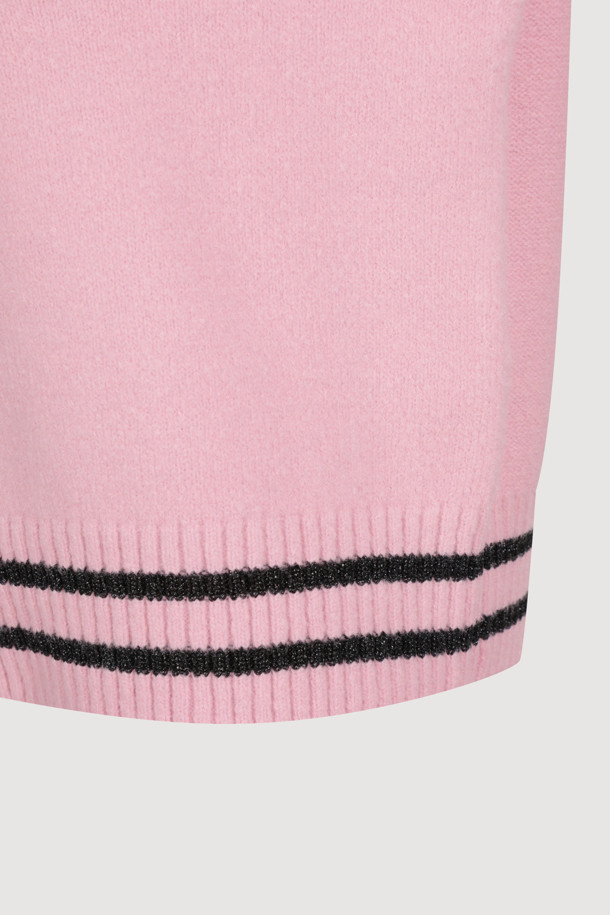 LUCKY CHOUETTE - 스웨터 - [Atelier] One Point Round Neck Knit Pullover (pink)