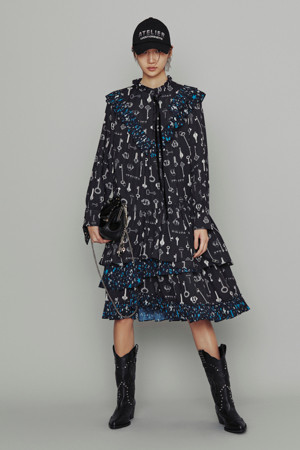 [Atelier] Key Print Dress (black)