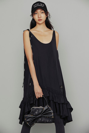 [Atelier] Hem Frill Mini Dress (black)