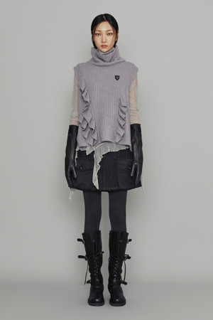 [Atelier] Turtleneck Sleeveless T-Shirt (violet)