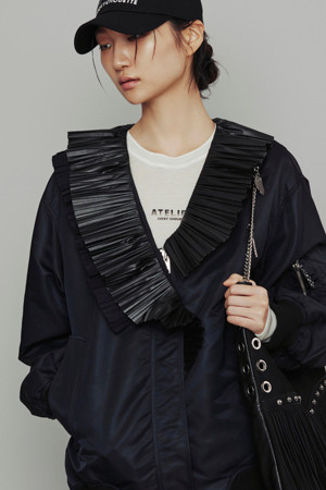 [Atelier] Pleats Coloring Air Jumper (black)