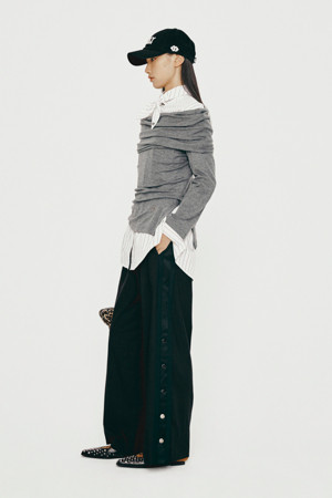 Wakki Rivet Banding Wide Pants