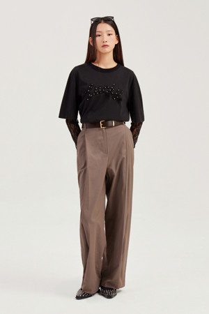 Tuck Point Wide Pants