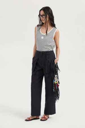 Pocket Point Wide Pants (With Belt)