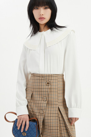 Collar Point Poly Blouse