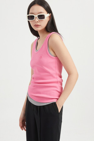 Slim Fit Ribbed Sleeveless T-shirt