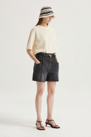 Chouette Jaquard Half Sleeve Pullover