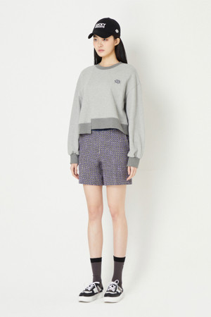 Denim Block Tweed Shorts 