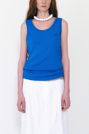 Slim Fit Ribbed Sleeveless T-shirt