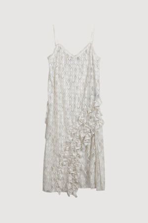 [Atelier] Lace Frill Slip Dress (dark ivory)