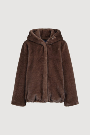 Eco Mink Fake Fur Hood Jumper