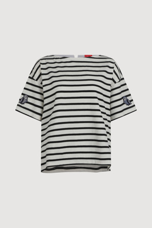 [Signature] Jolybebe Chouette 20 Stripe Half Sleeve T-shirt