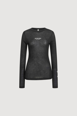 [Atelier] Lettering Point Basic Fit Long Sleeve T-Shirt