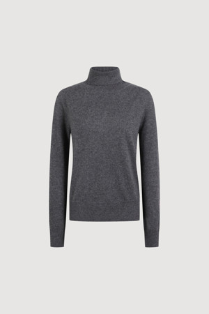 Turtleneck Cashmere Knit Pullover