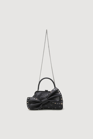 [Atelier] Stud Ornament Bow Bag (black)