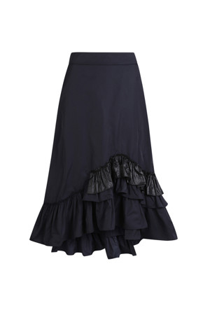 Frill Block Long Skirt