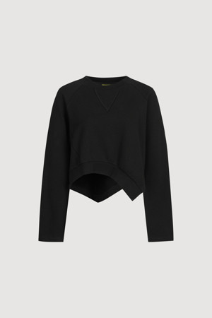 Hem Pointed Sweatshirts (black)