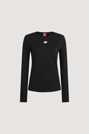 Rib Emblem Long-Sleeved T-Shirt