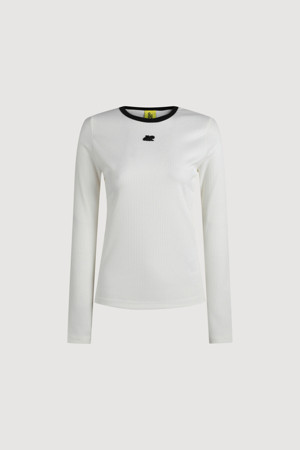 Rib Emblem Long-Sleeved T-Shirt