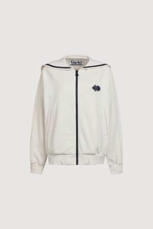 Sailor Collar Zip-up Jumper