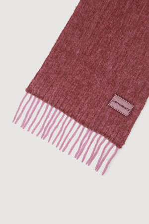 Two Tone Wool Mixed Muffler (pink)