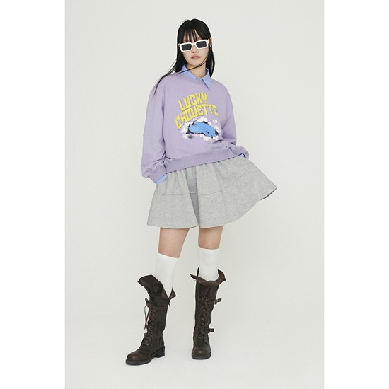 Chouette Point Sweat T-shirt (violet)