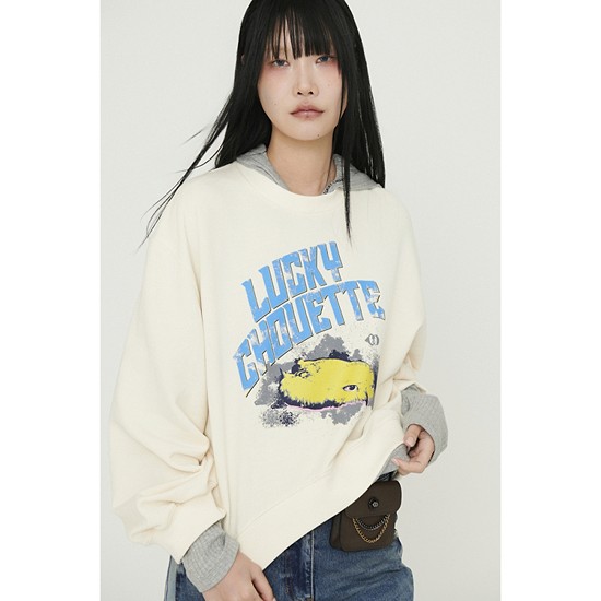 Chouette Point Sweat T-shirt (ivory)