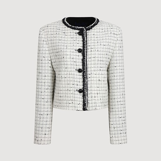 Cropped Tweed Jacket (ivory)