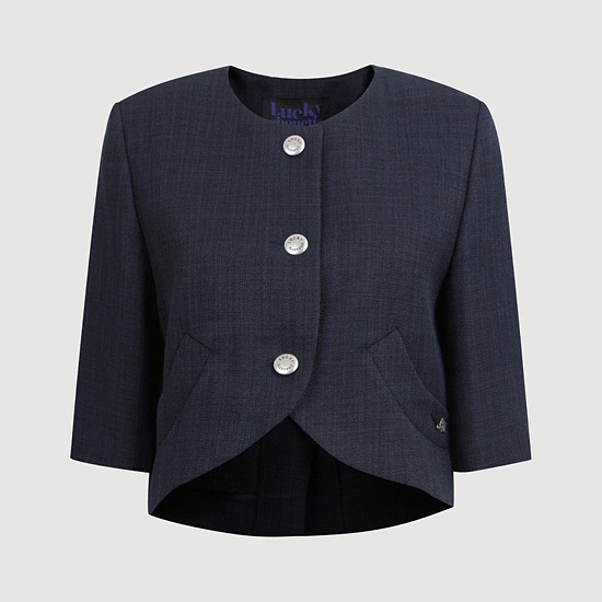 Round Hem Crop Jacket